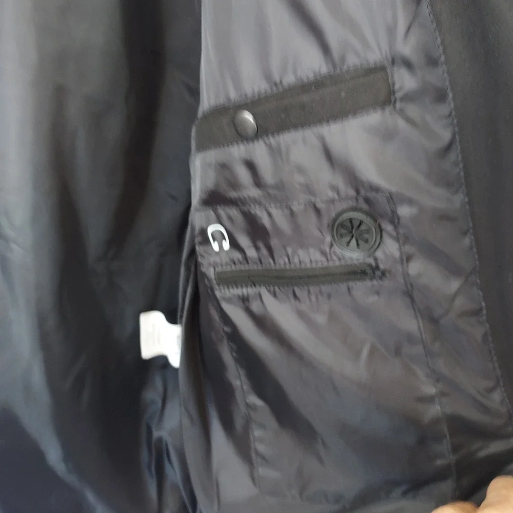 NWT Whet Blu Brady Mens XL Black Vegan Faux Suede Puffer Full Zip Jacket $199.00
